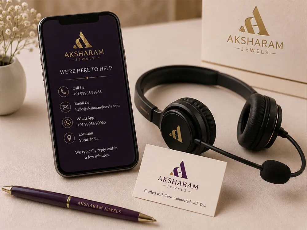 Aksharam Jewels customer support and WhatsApp assistance for jewelry inquiries